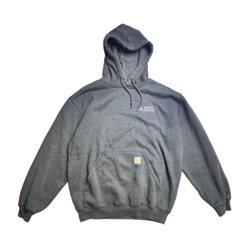 Carhartt Men’s DMT Tank Truck Service Pullover Hoodie Gray Size Large